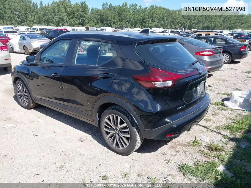 2021 NISSAN KICKS VIN 3N1CP5CV4ML527998 — фото 3