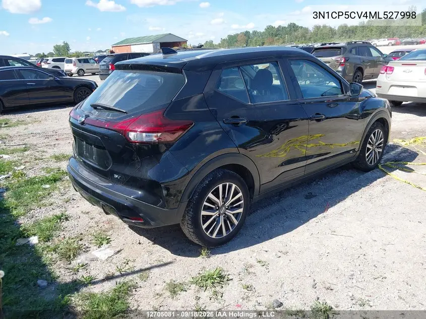 2021 NISSAN KICKS VIN 3N1CP5CV4ML527998 — фото 4