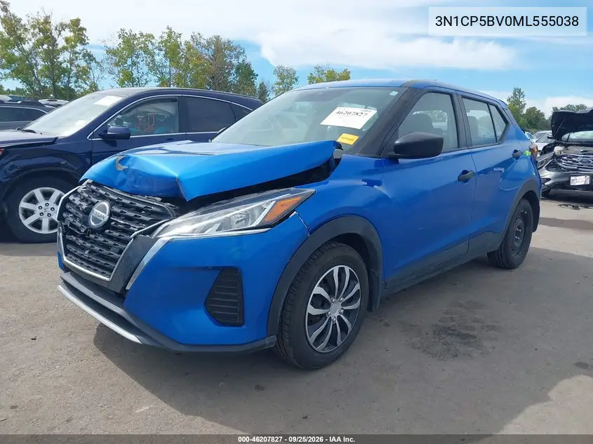 2021 NISSAN KICKS VIN 3N1CP5BV0ML555038 — фото 2