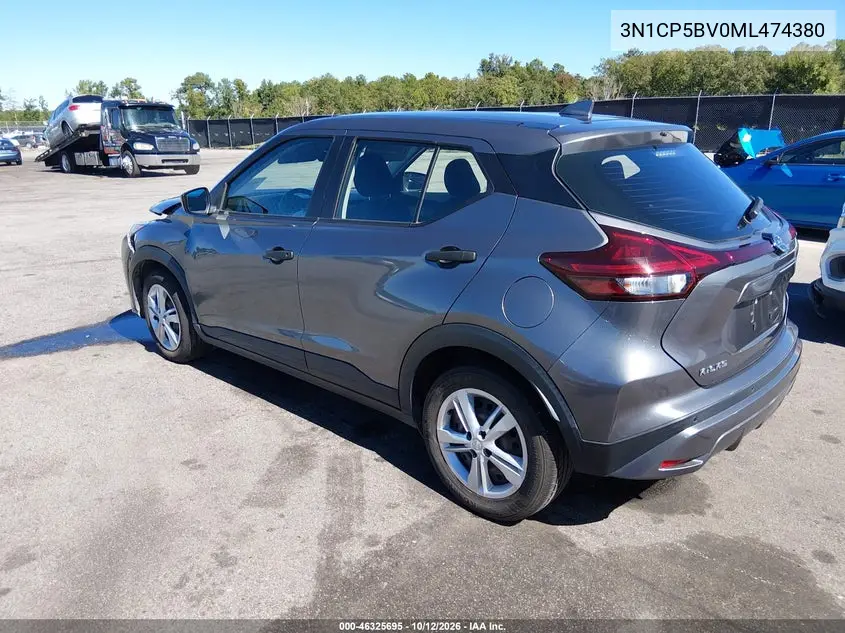 2021 NISSAN KICKS VIN 3N1CP5BV0ML474380 — фото 3