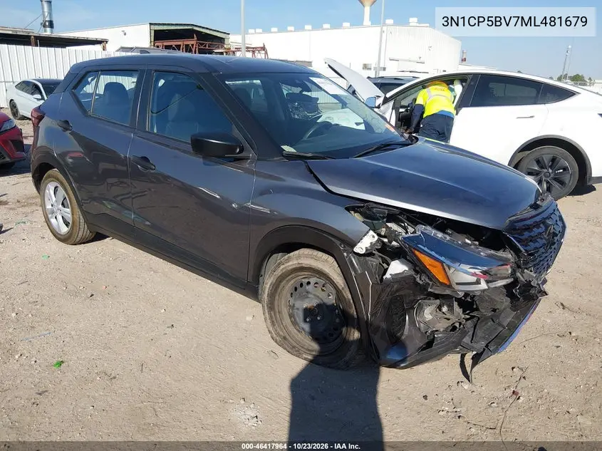 NISSAN KICKS 2021, VIN 3N1CP5BV7ML481679