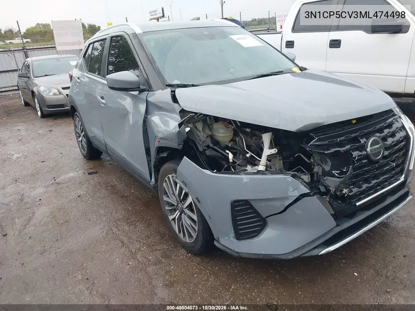 NISSAN KICKS 2021, VIN 3N1CP5CV3ML474498