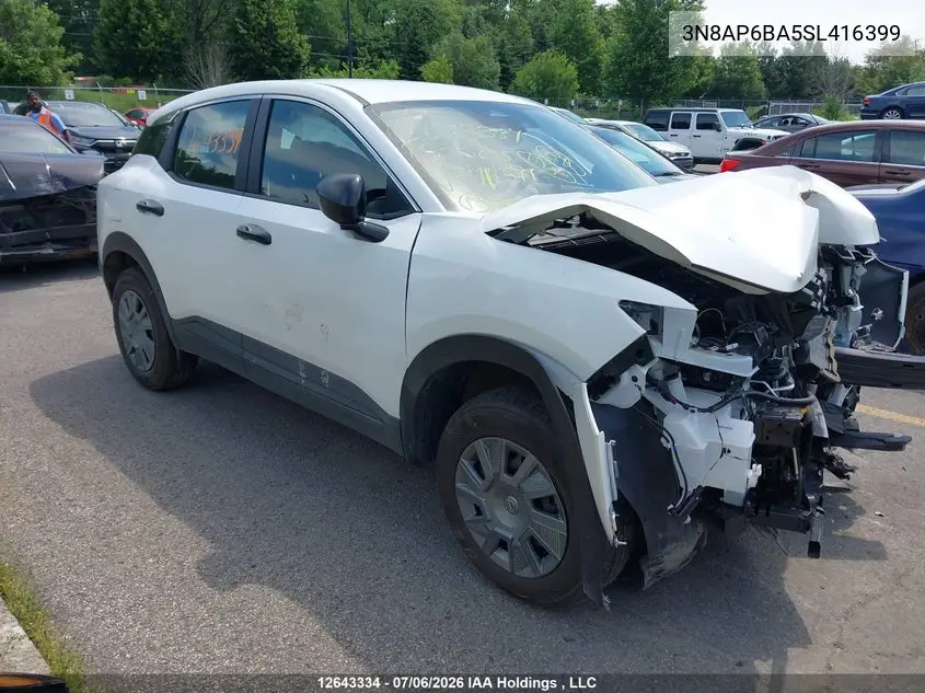 NISSAN KICKS 2025, VIN 3N8AP6BA5SL416399
