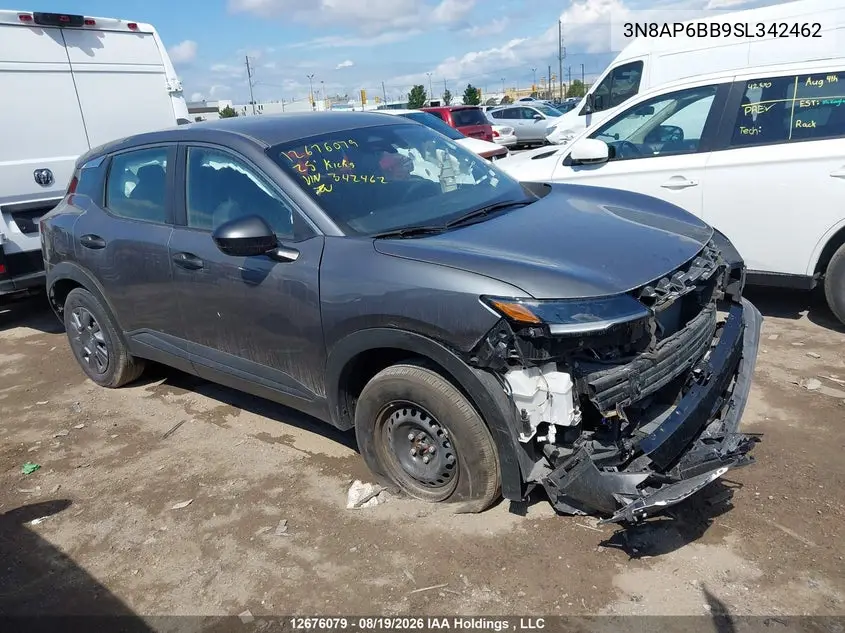 NISSAN KICKS 2025, VIN 3N8AP6BB9SL342462