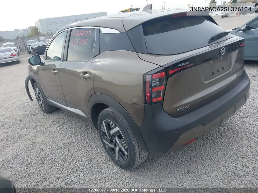 2025 NISSAN KICKS VIN 3N8AP6CA2SL376104 — фото 3