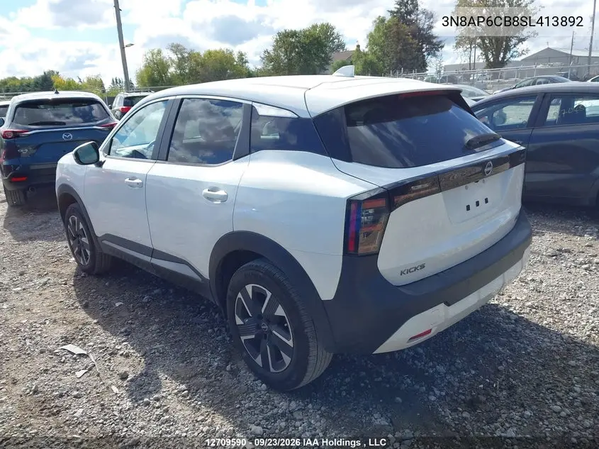 2025 NISSAN KICKS VIN 3N8AP6CB8SL413892 — фото 3