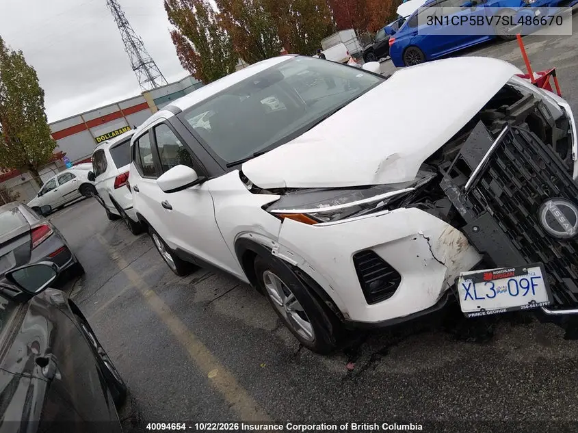 NISSAN KICKS 2025, VIN 3N1CP5BV7SL486670