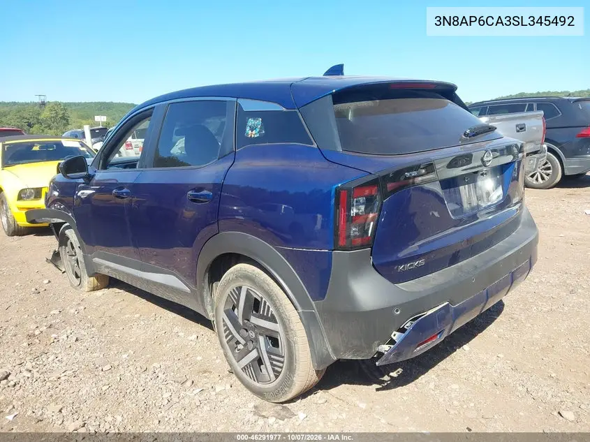 2025 NISSAN KICKS VIN 3N8AP6CA3SL345492 — фото 3