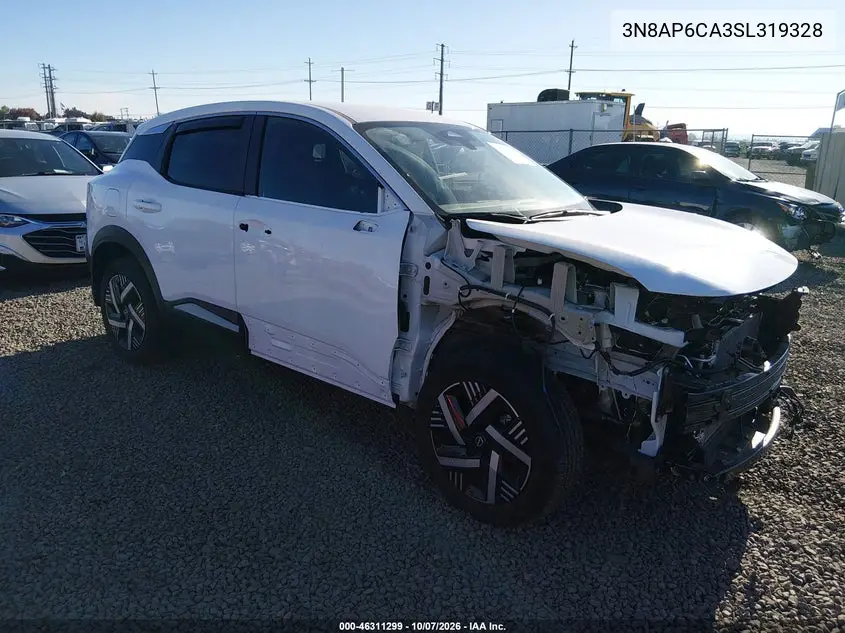 NISSAN KICKS 2025, VIN 3N8AP6CA3SL319328