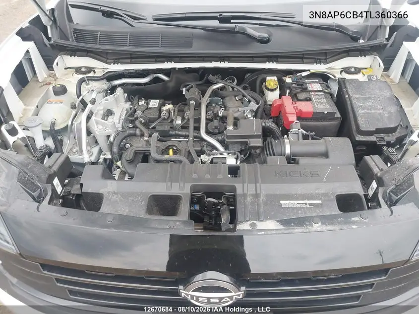 2026 NISSAN KICKS VIN 3N8AP6CB4TL360366 — фото 10