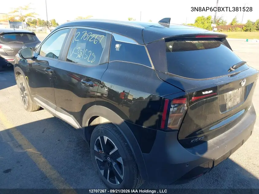 2026 NISSAN KICKS VIN 3N8AP6CBXTL381528 — фото 3