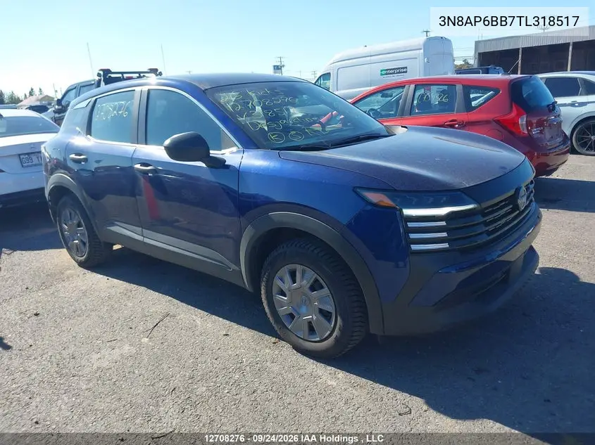 NISSAN KICKS 2026, VIN 3N8AP6BB7TL318517