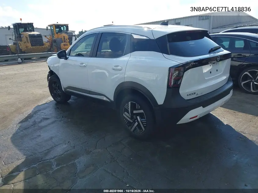 2026 NISSAN KICKS VIN 3N8AP6CE7TL418836 — фото 3