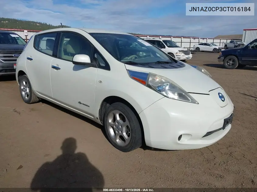 NISSAN LEAF 2012, VIN JN1AZ0CP3CT016184