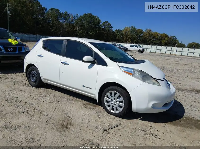 NISSAN LEAF 2015, VIN 1N4AZ0CP1FC302042