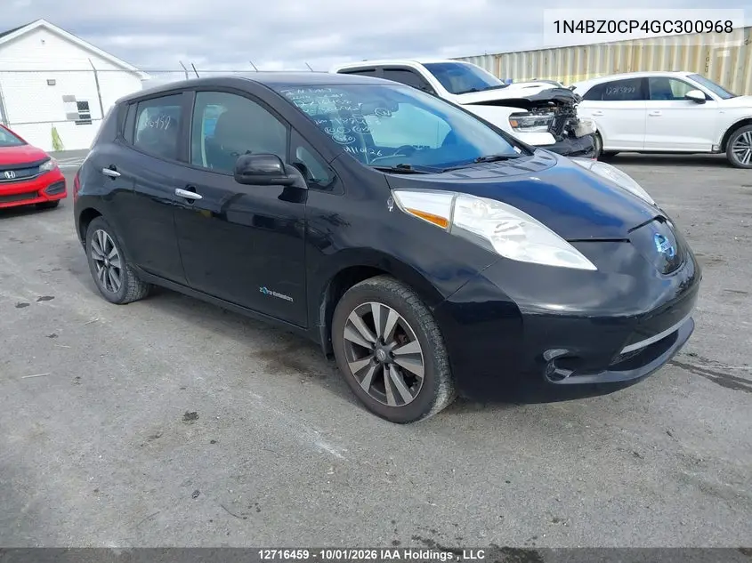 NISSAN LEAF 2016, VIN 1N4BZ0CP4GC300968