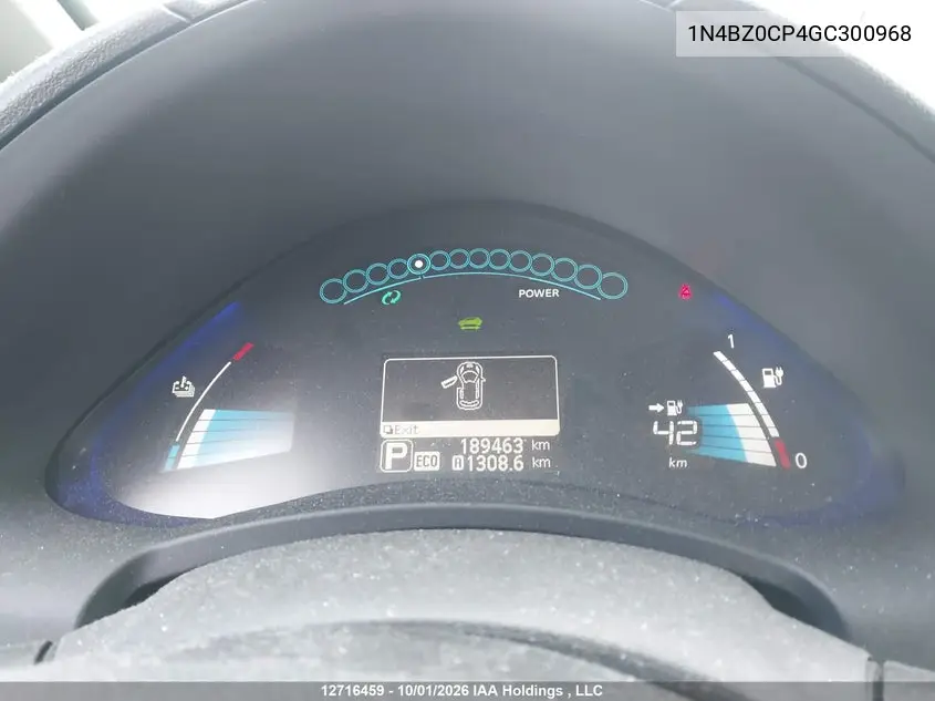 2016 NISSAN LEAF VIN 1N4BZ0CP4GC300968 — фото 7