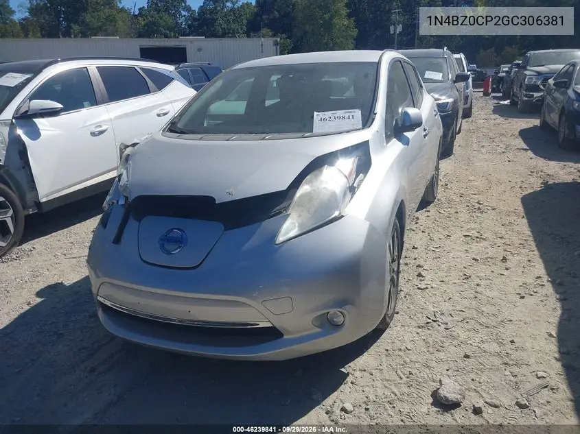 2016 NISSAN LEAF VIN 1N4BZ0CP2GC306381 — фото 2