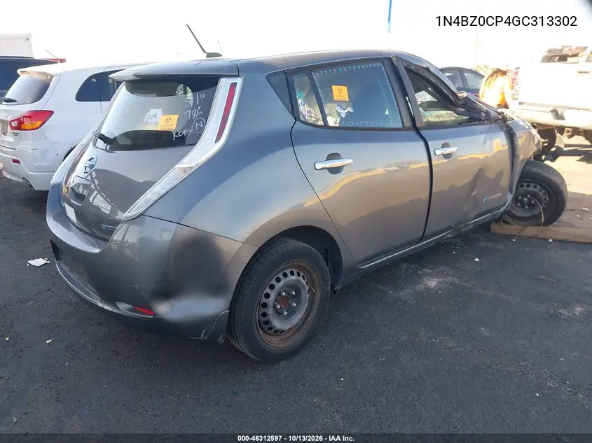 2016 NISSAN LEAF VIN 1N4BZ0CP4GC313302 — фото 4
