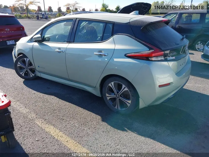 2018 NISSAN LEAF VIN 1N4AZ1CP7JC310418 — фото 3