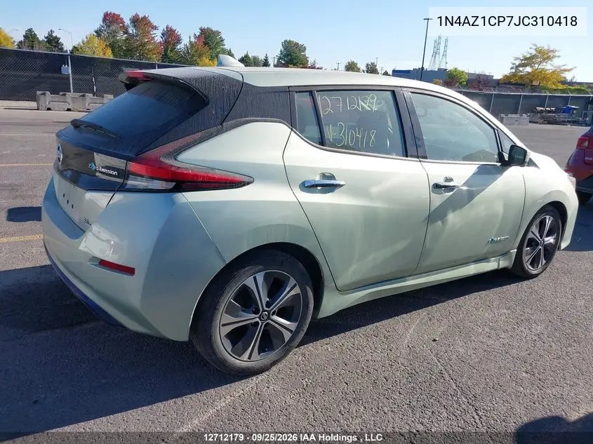 2018 NISSAN LEAF VIN 1N4AZ1CP7JC310418 — фото 4