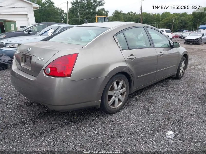 2005 NISSAN MAXIMA VIN 1N4BA41E55C851827 — фото 4