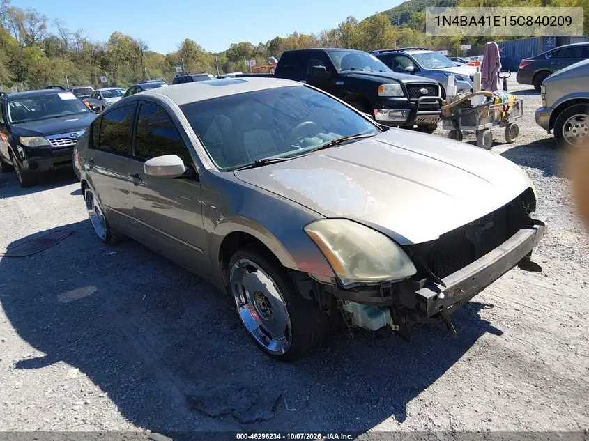 NISSAN MAXIMA 2005, VIN 1N4BA41E15C840209