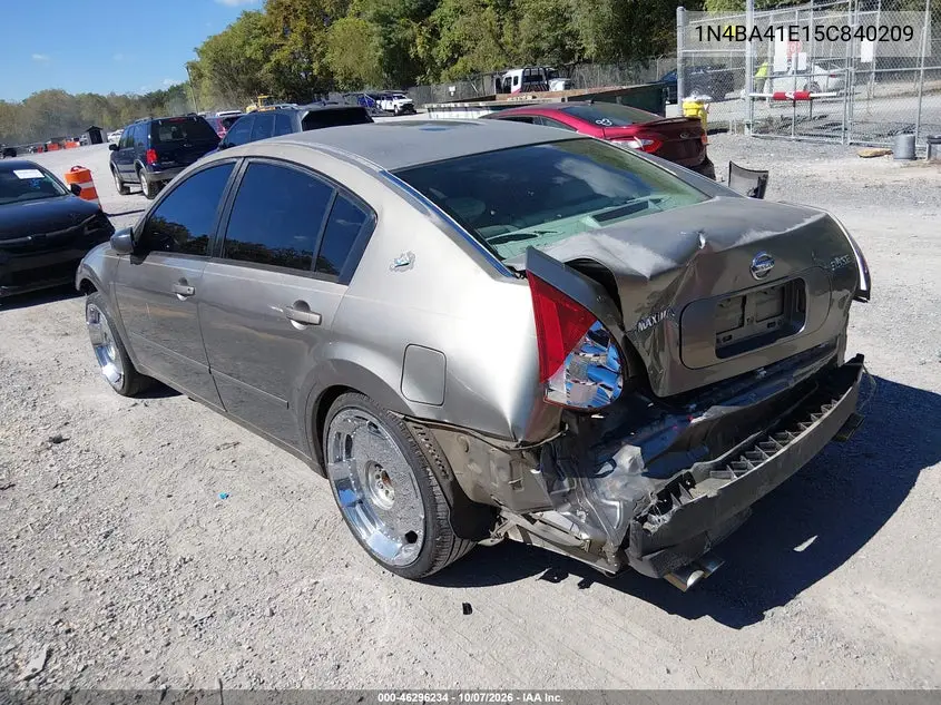 2005 NISSAN MAXIMA VIN 1N4BA41E15C840209 — фото 3