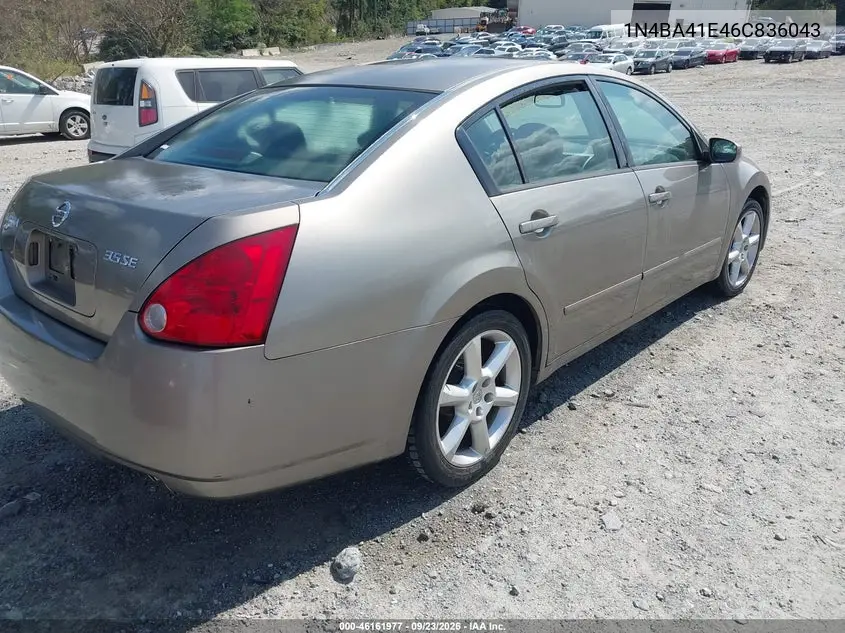 2006 NISSAN MAXIMA VIN 1N4BA41E46C836043 — фото 4