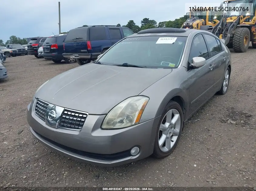 2006 NISSAN MAXIMA VIN 1N4BA41E56C840764 — фото 2