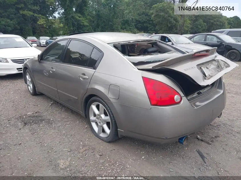 2006 NISSAN MAXIMA VIN 1N4BA41E56C840764 — фото 3