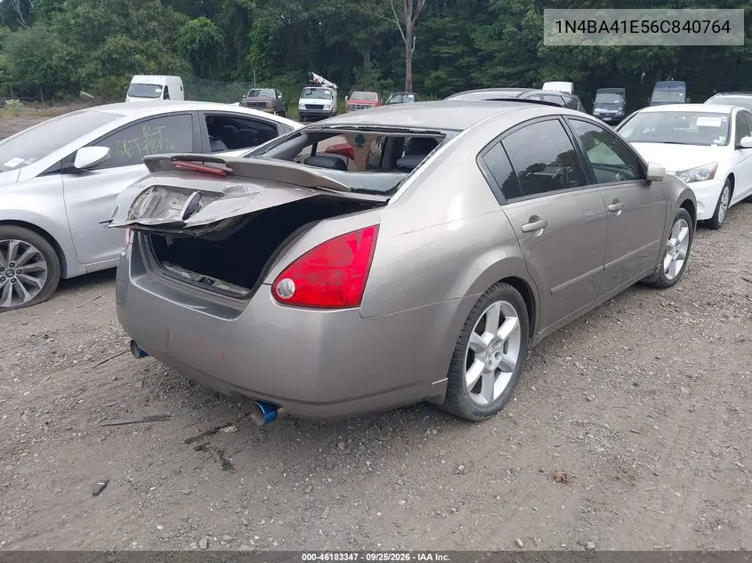 2006 NISSAN MAXIMA VIN 1N4BA41E56C840764 — фото 4