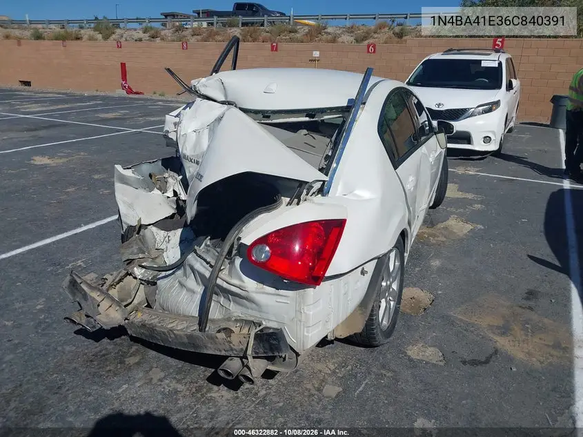 2006 NISSAN MAXIMA VIN 1N4BA41E36C840391 — фото 4