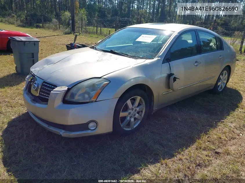 2006 NISSAN MAXIMA VIN 1N4BA41E96C826690 — фото 2