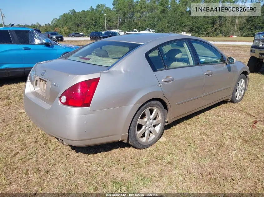 2006 NISSAN MAXIMA VIN 1N4BA41E96C826690 — фото 4