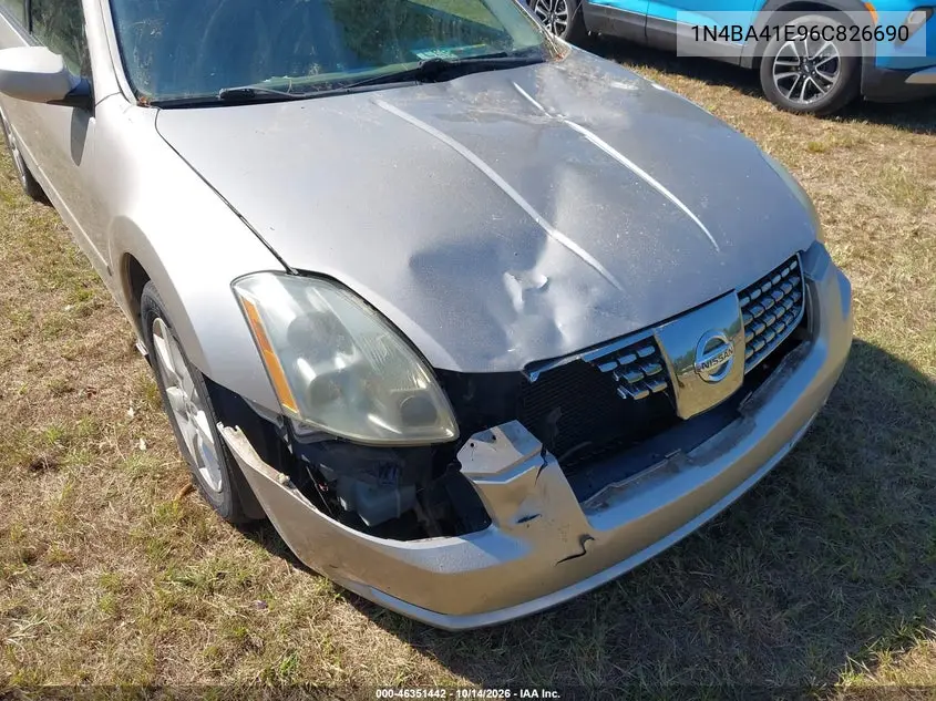 2006 NISSAN MAXIMA VIN 1N4BA41E96C826690 — фото 6