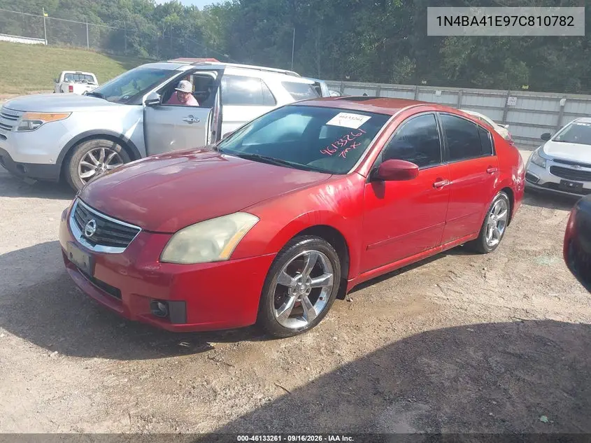 2007 NISSAN MAXIMA VIN 1N4BA41E97C810782 — фото 2