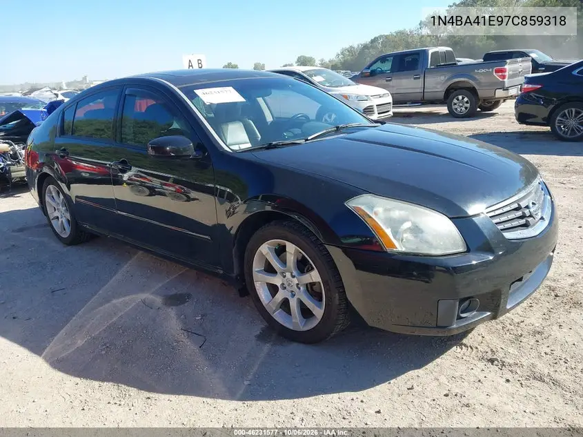 NISSAN MAXIMA 2007, VIN 1N4BA41E97C859318