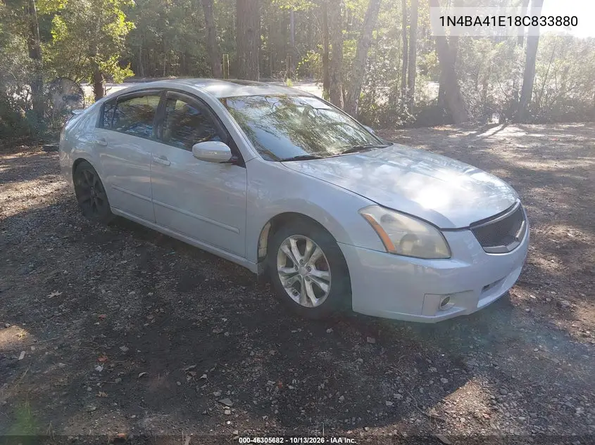 NISSAN MAXIMA 2008, VIN 1N4BA41E18C833880