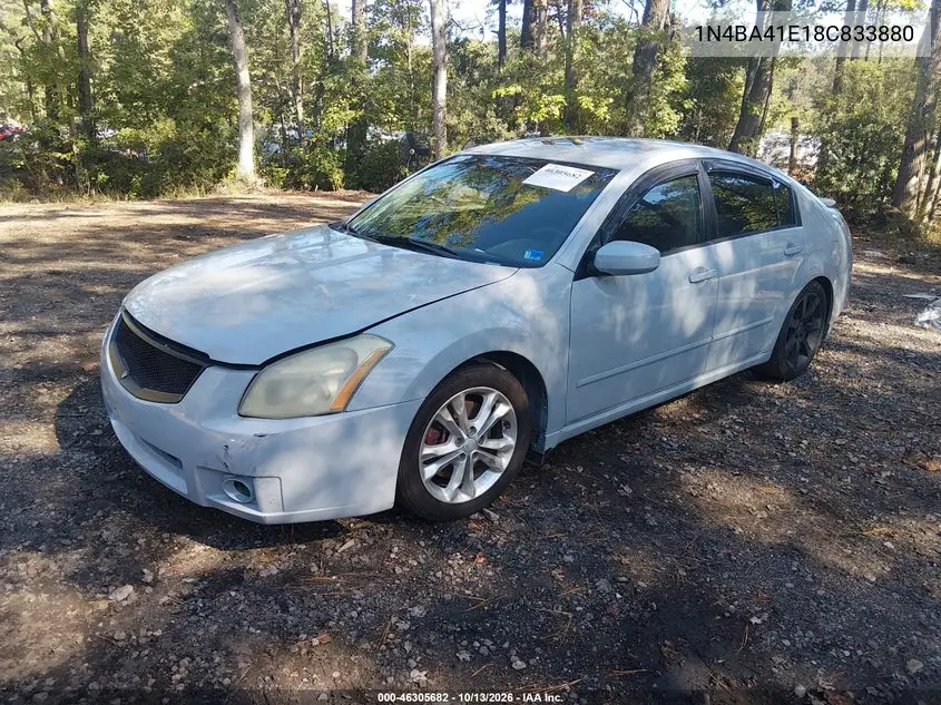 2008 NISSAN MAXIMA VIN 1N4BA41E18C833880 — фото 2