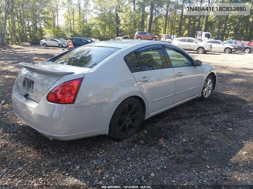 2008 NISSAN MAXIMA VIN 1N4BA41E18C833880 — фото 4