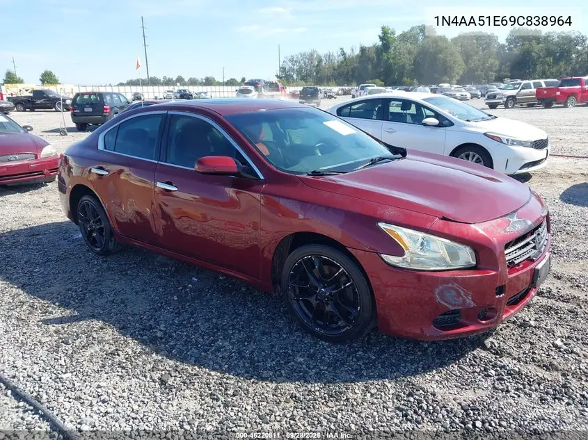 NISSAN MAXIMA 2009, VIN 1N4AA51E69C838964