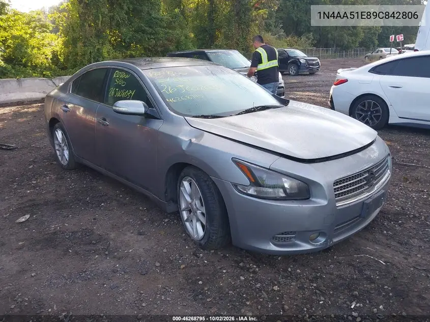 NISSAN MAXIMA 2009, VIN 1N4AA51E89C842806