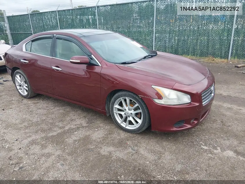 NISSAN MAXIMA 2010, VIN 1N4AA5AP1AC852292