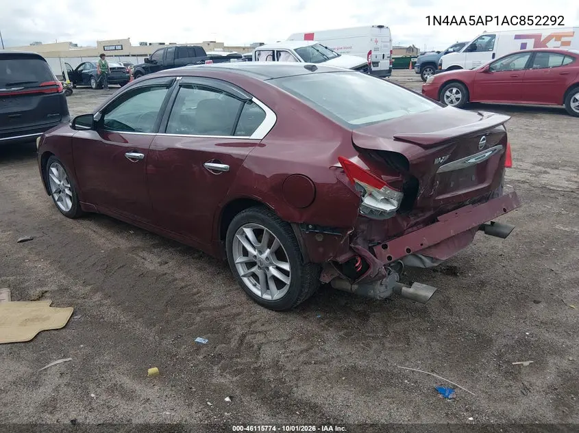 2010 NISSAN MAXIMA VIN 1N4AA5AP1AC852292 — фото 3