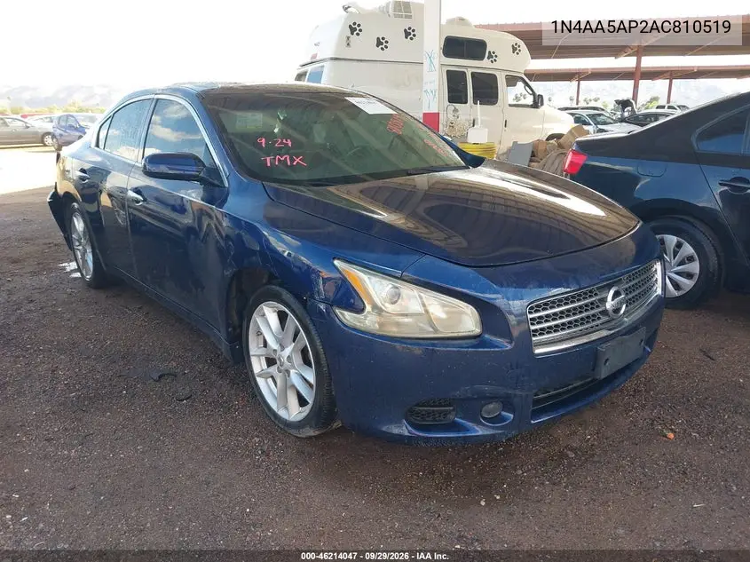 NISSAN MAXIMA 2010, VIN 1N4AA5AP2AC810519