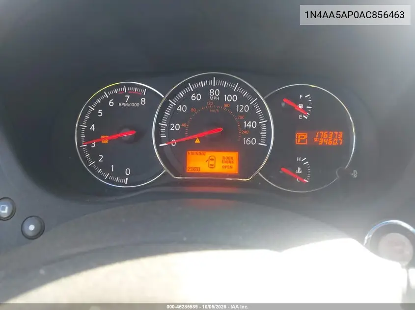 2010 NISSAN MAXIMA VIN 1N4AA5AP0AC856463 — фото 7