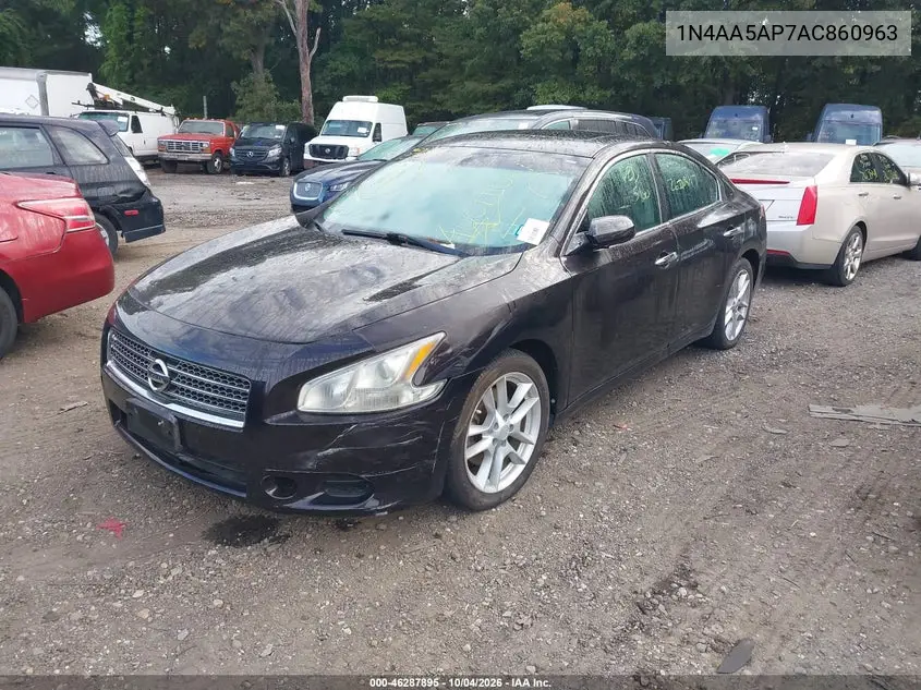 2010 NISSAN MAXIMA VIN 1N4AA5AP7AC860963 — фото 2