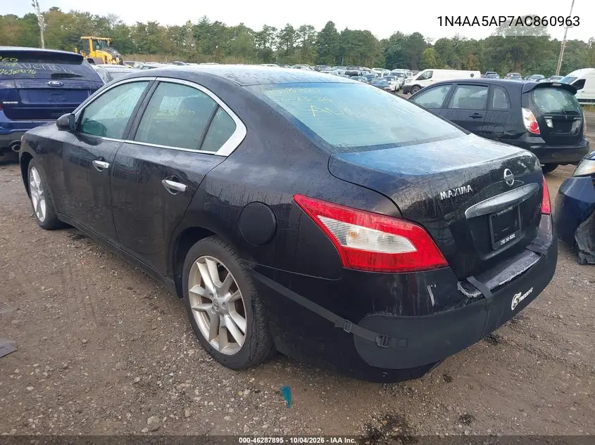2010 NISSAN MAXIMA VIN 1N4AA5AP7AC860963 — фото 3