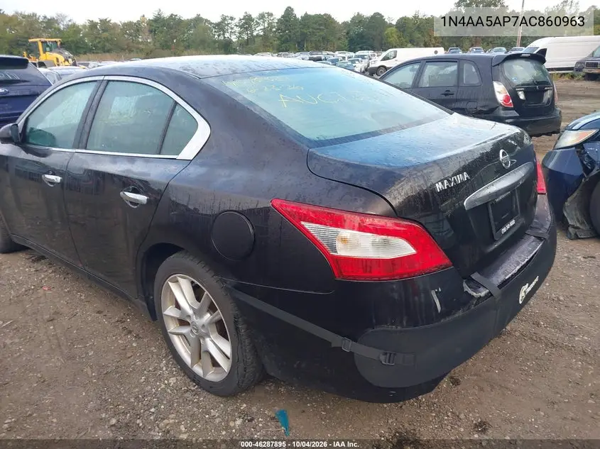 2010 NISSAN MAXIMA VIN 1N4AA5AP7AC860963 — фото 6